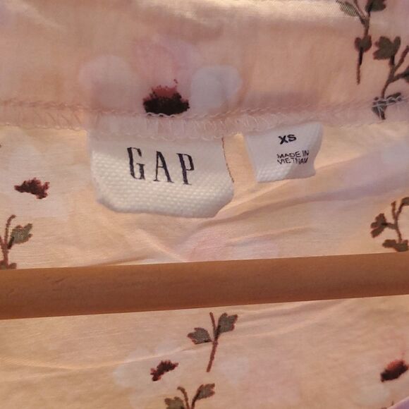 Gap Floral linen ruffled blouse size xs - Picture 2 of 4
